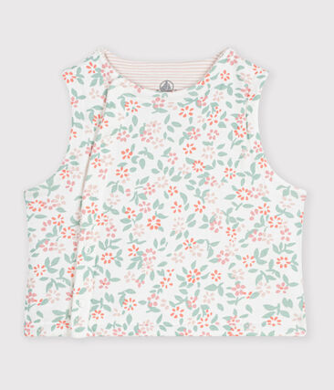 Gilet sans manche réversible bébé en coton imprimé