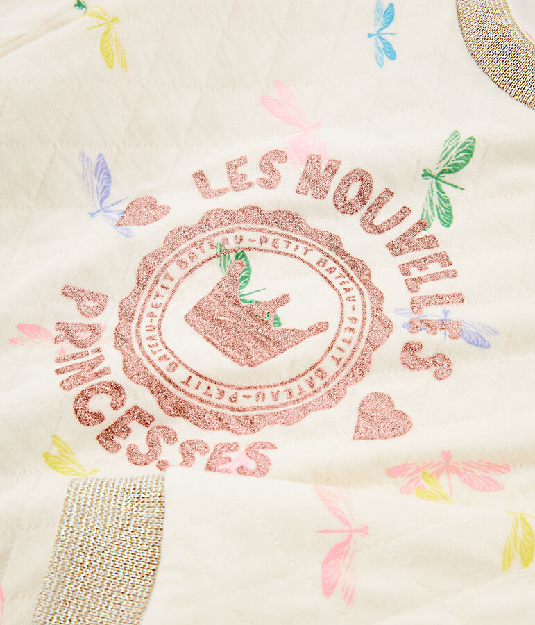 Sweat shirt enfant fille blanc/multicouleur