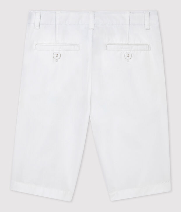 Bermuda en serge enfant gar&ccedil;on blanc
