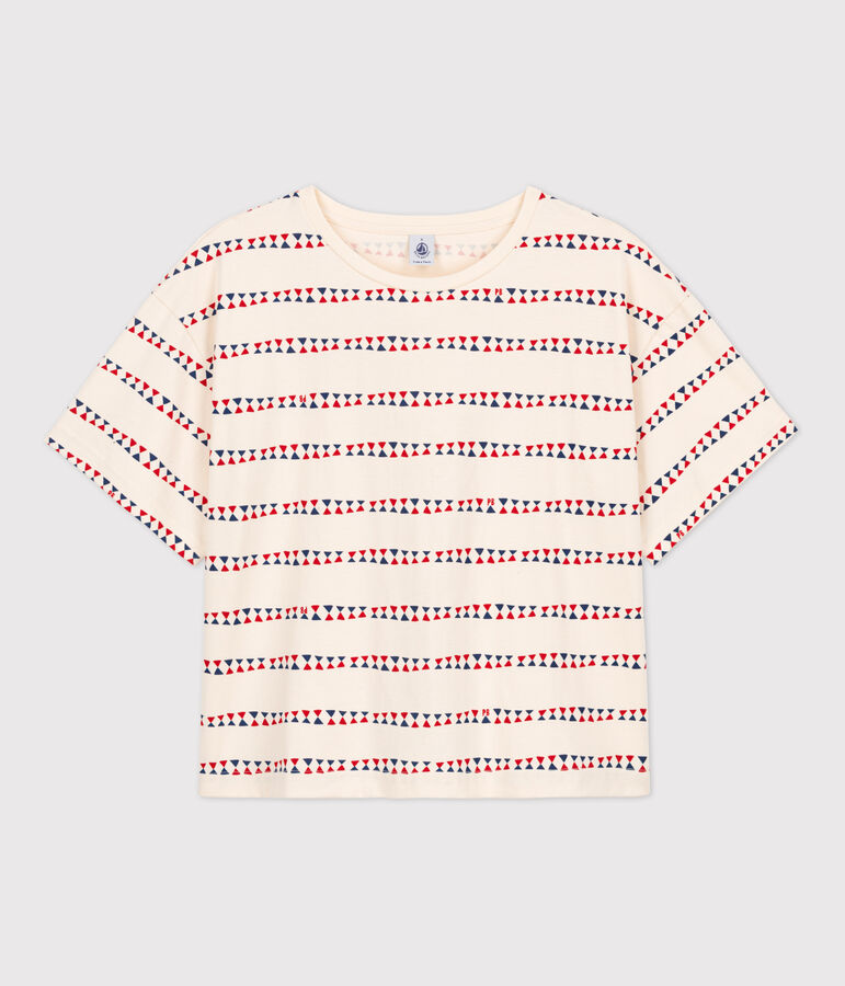 T-shirt LE BOXY en coton Femme blanc AVALANCHE+STOP/ MULTICO