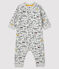 Combinaison longue bébé garçon gris BELUGA/blanc MULTICO