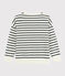 Sweatshirt enfant garçon blanc MARSHMALLOW/bleu SMOKING