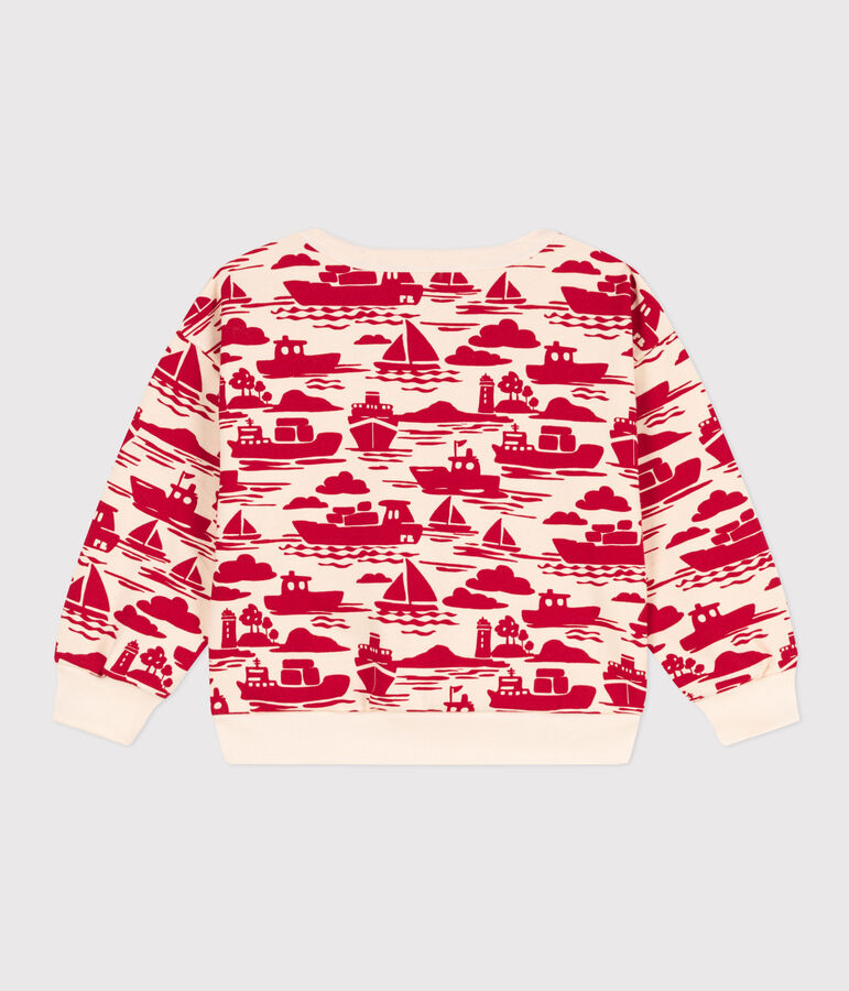 Sweatshirt en molleton imprim&eacute; enfant gar&ccedil;on rouge AVALANCHE/ ROUGE