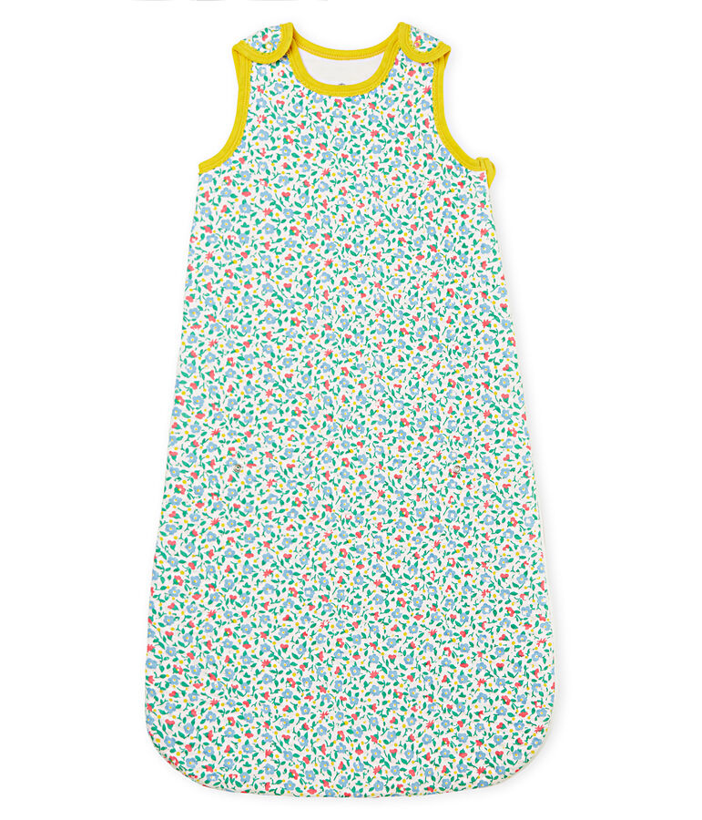 Gigoteuse compacte b&eacute;b&eacute; fille en tubique blanc MARSHMALLOW/blanc MULTICO