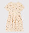 Robe imprimée en coton enfant fille blanc AVALANCHE/ MULTICO