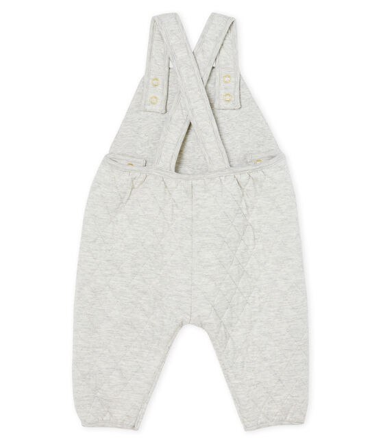 Salopette longue bébé fille en tubique matelassé gris BELUGA CHINE