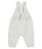 Salopette longue bébé fille en tubique matelassé gris BELUGA CHINE