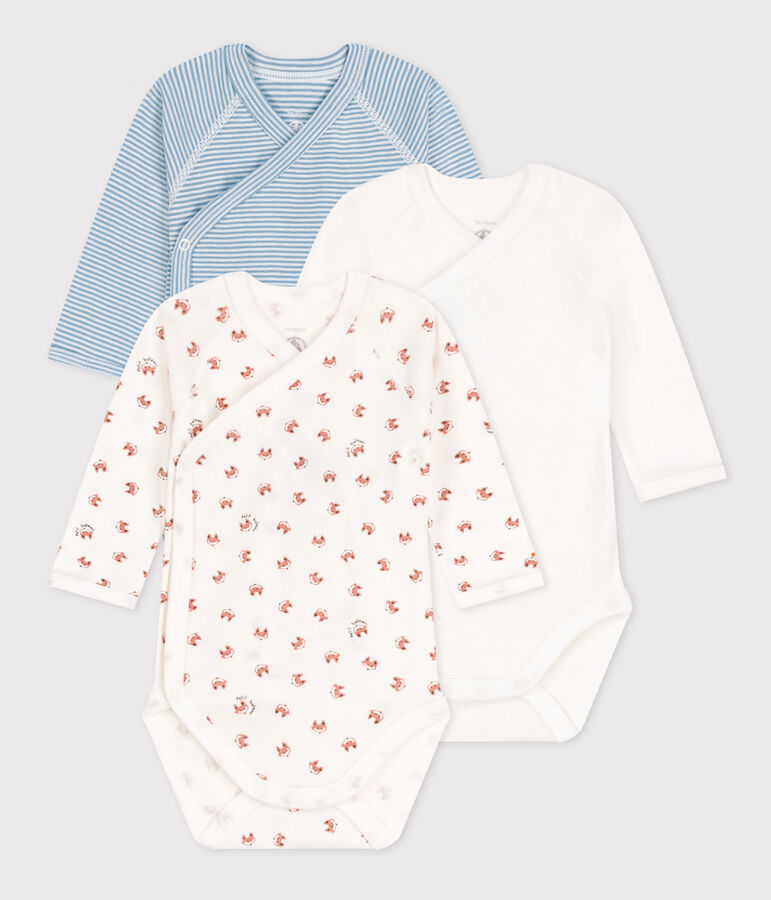 LOT DE 3 BODIES MANCHES LONGUES B&Eacute;B&Eacute; EN COTON variante 1