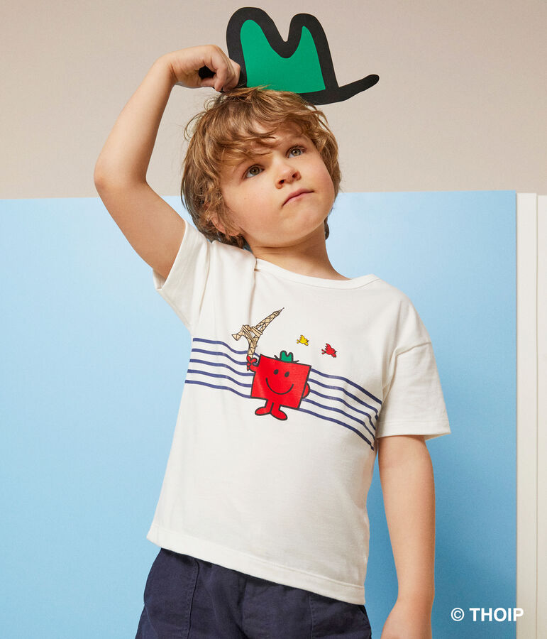 Tee-shirt Monsieur Madame en coton enfant blanc