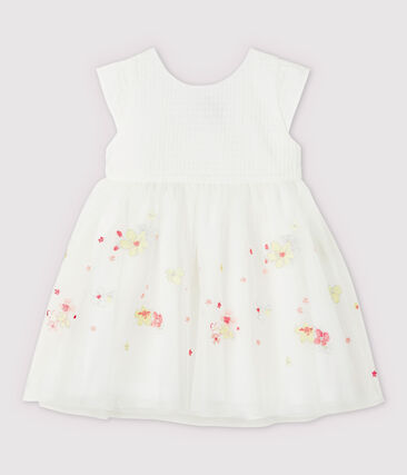 PETIT BATEAU - Robe de cérémonie avec du tulle brodé bébé fille