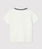 Polo manches courtes en coton bébé blanc MARSHMALLOW