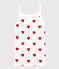 Chemise à bretelles en coton Femme blanc MARSHMALLOW/rouge TERKUIT