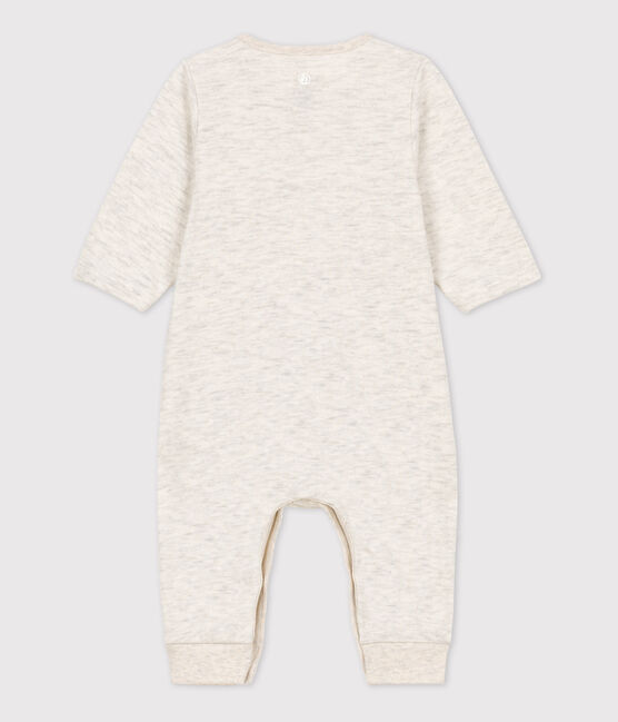 Combinaison longue unie en tubique bio bébé beige MONTELIMAR CHINE