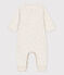 Combinaison longue unie en tubique bio bébé beige MONTELIMAR CHINE