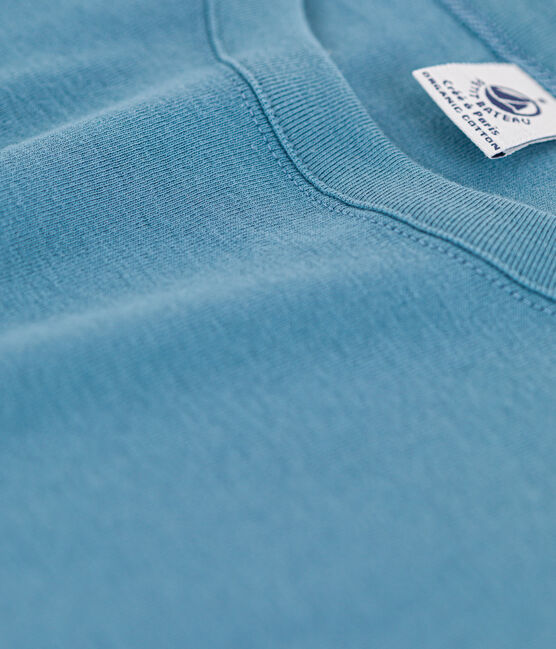 Tee-shirt L'ICONIQUE col rond en coton Femme bleu LAVIS