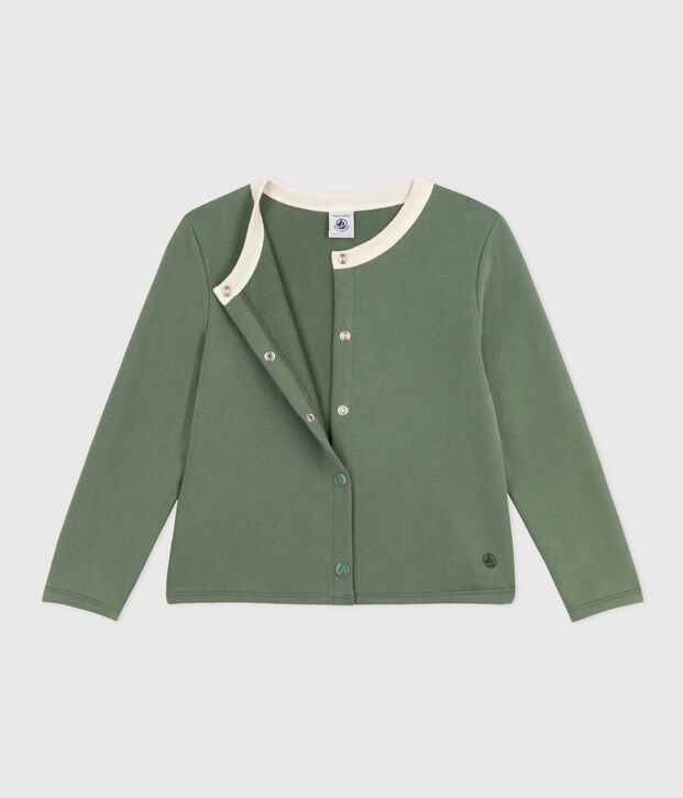 Cardigan en coton enfant fille vert