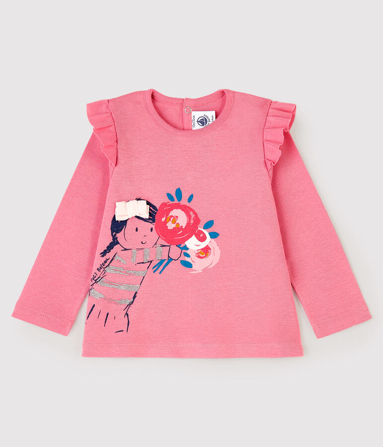 Blouse manches longues b&eacute;b&eacute; fille rose