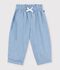 Pantalon b&eacute;b&eacute; en chambray bleu