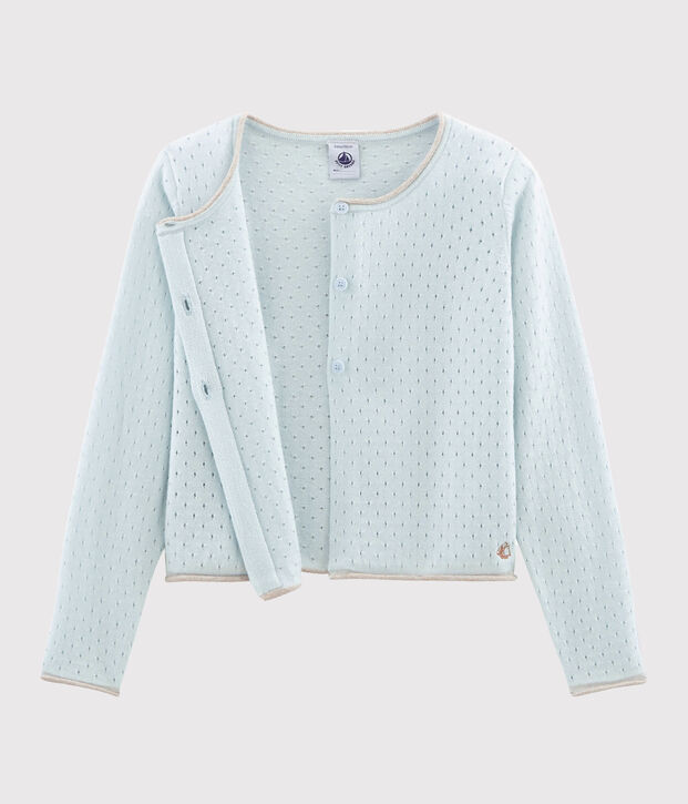 Cardigan enfant fille bleu