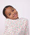 Pyjama enfant en molleton &agrave; fleurs blanc/multicouleur