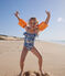 Maillot de bain 1 pièce imprimé enfant fille bleu BEACH/ MULTICO