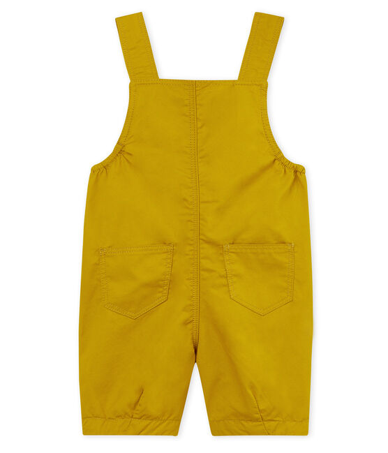 Salopette courte bébé garçon en twill vert BAMBOO