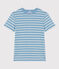 Tee-shirt L'ICONIQUE col rond en coton Femme AZUL/ MONTELIMAR
