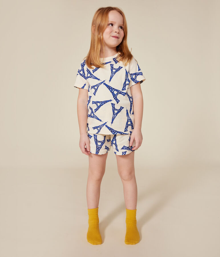 Pyjacourt Paris en coton enfant blanc AVALANCHE/ MULTICO