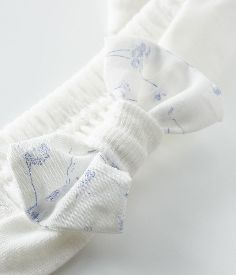 Bandeau b&eacute;b&eacute; fille blanc/multicouleur