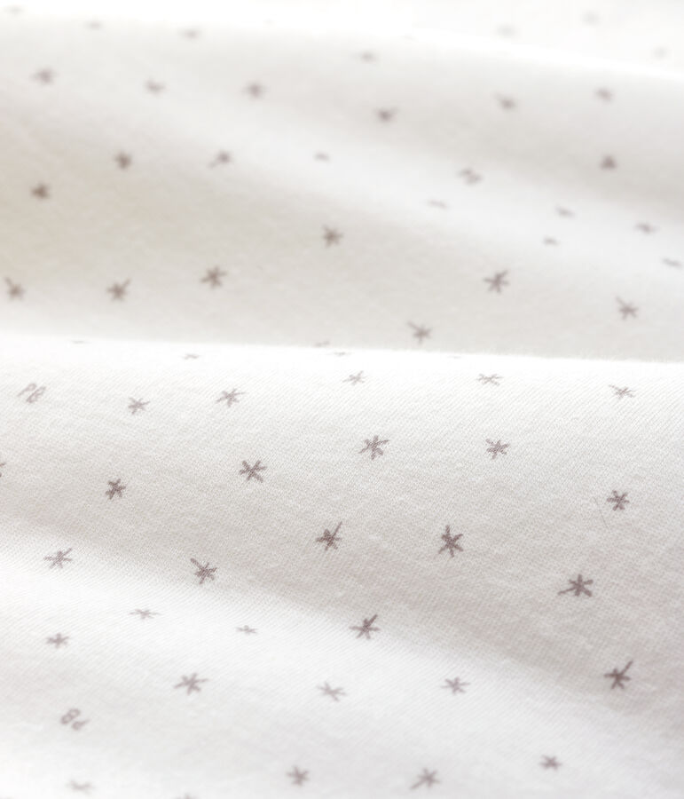 Gigoteuse blanche b&eacute;b&eacute; en tubique en coton biologique blanc/multicouleur