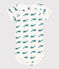 Body manches courtes en coton imprimé bébé vert MARSHMALLOW/ DRAGONFLY