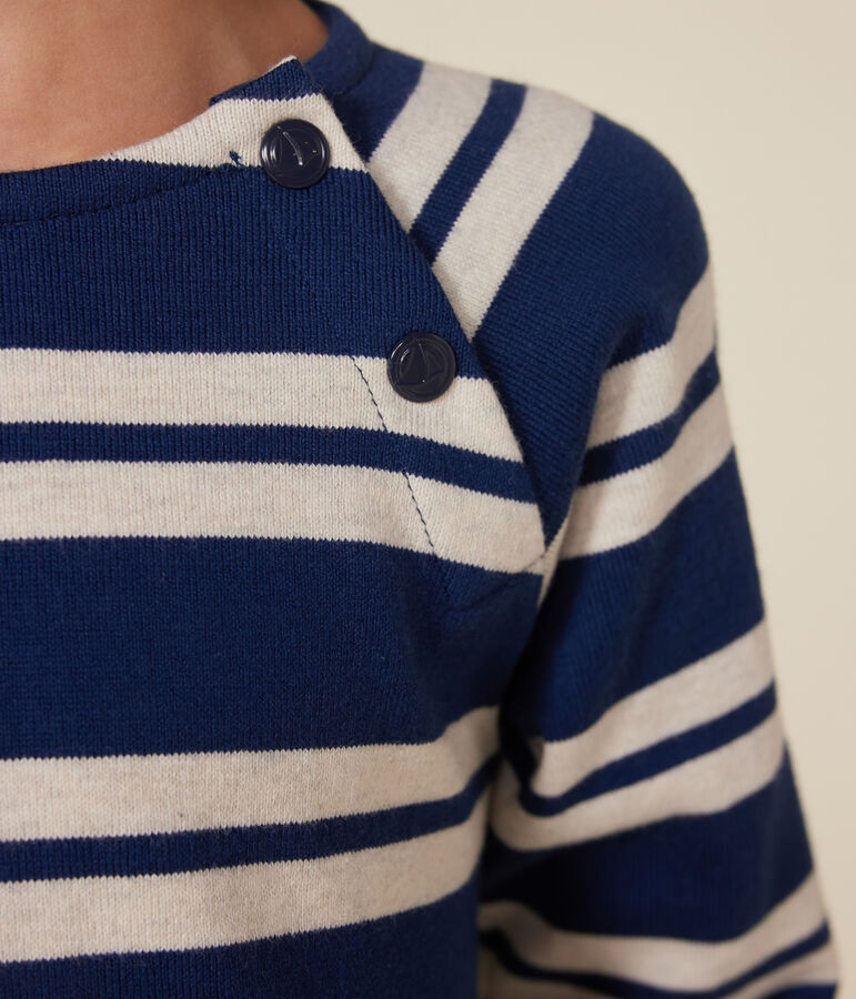 Robe manches longues en coton &eacute;pais enfant fille bleu MEDIEVAL/ MONTELIMAR