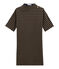 Robe femme rayée manches courtes en jersey lourd bleu SMOKING/marron BRINDILLE