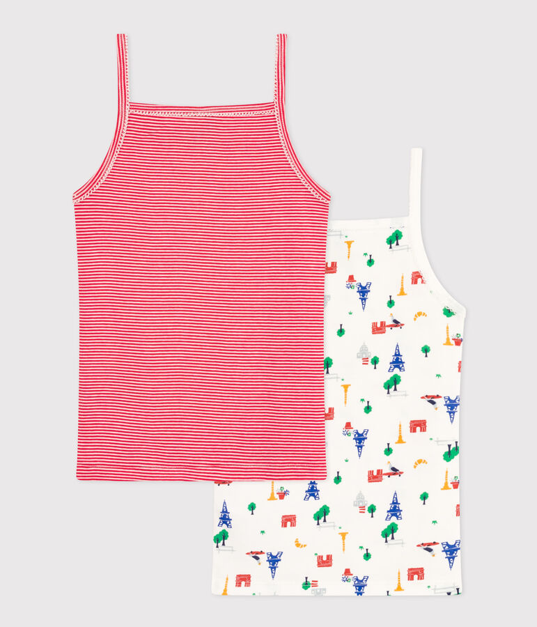 Lot de 2 chemises &agrave; bretelles Paris en coton enfant variante 1