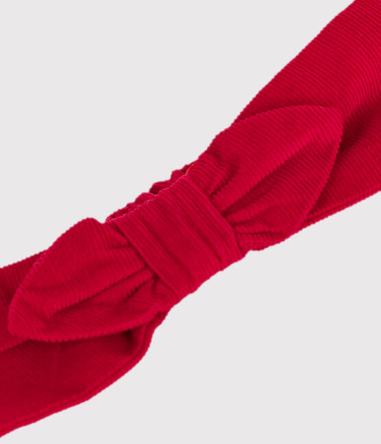 Bandeau bébé en velours rouge TERKUIT