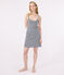 Nuisette en coton rayé femme bleu SMOKING/blanc MARSHMALLOW
