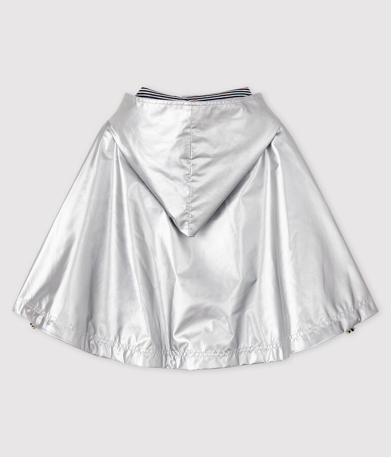 Cape b&eacute;b&eacute; fille/gar&ccedil;on d&eacute;perlante gris ARGENT