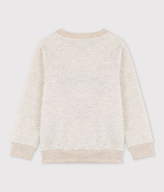 Sweatshirt en molleton brodé enfant fille / garçon beige MONTELIMAR CHINE