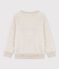 Sweatshirt en molleton brodé enfant fille / garçon beige MONTELIMAR CHINE