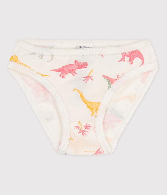 Culotte petite fille en coton blanc MARSHMALLOW/blanc MULTICO