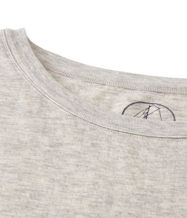 Maxi t-shirt femme en tubique extrafin chin&eacute; gris