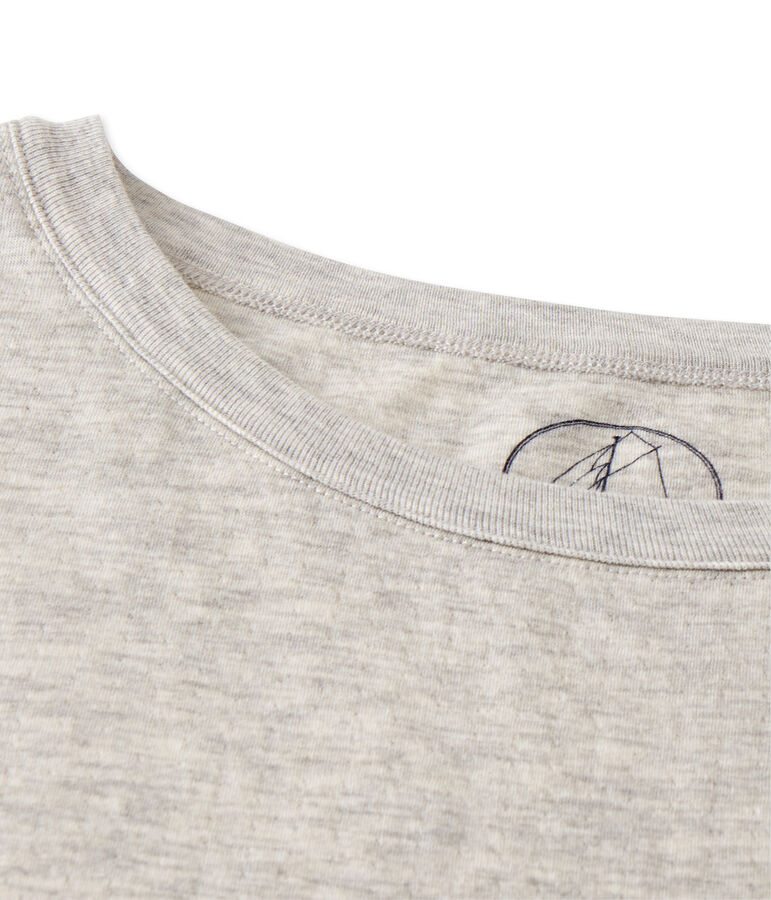 Maxi t-shirt femme en tubique extrafin chin&eacute; gris