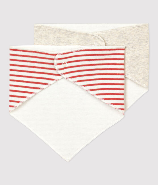 Lot de 2 bandanas-bavoirs bébé variante 2