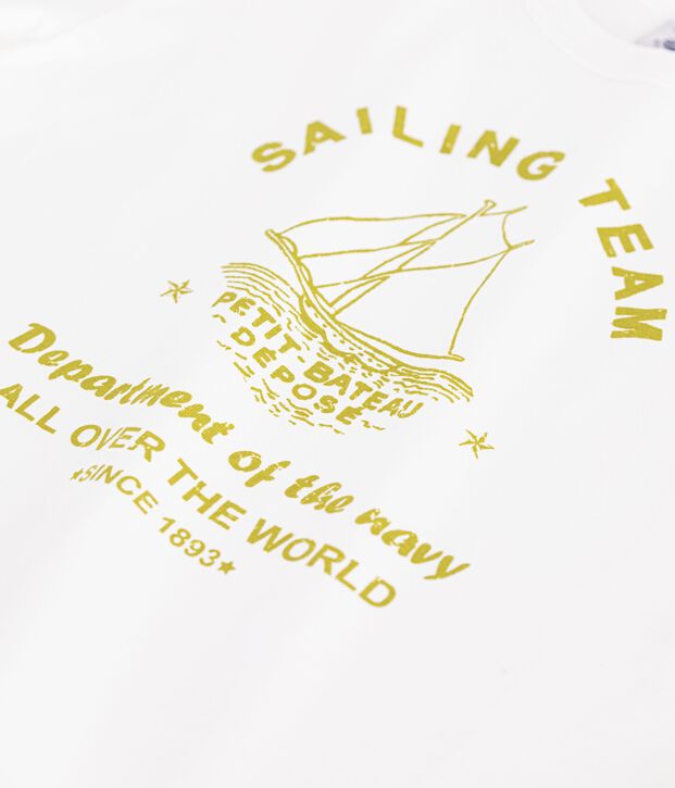 Tee-shirt enfant manches courtes en coton blanc