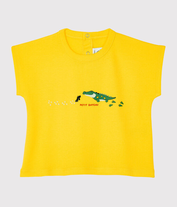 Tee-shirt manches courtes b&eacute;b&eacute; gar&ccedil;on jaune