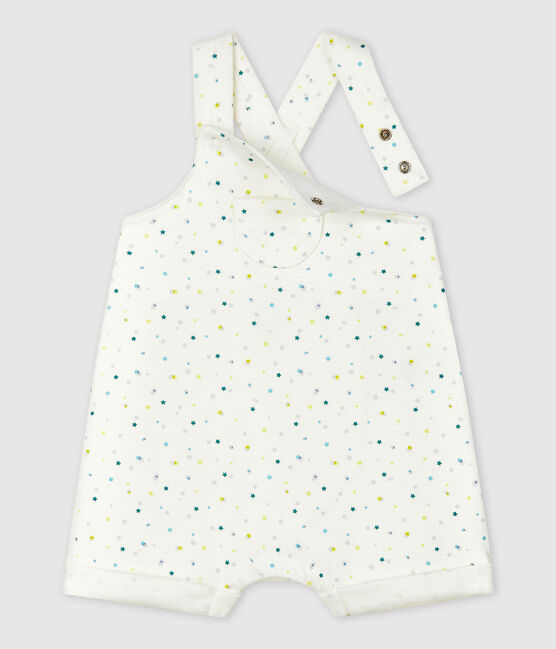 Combicourt bébé en jersey double face en coton biologique blanc MARSHMALLOW/blanc MULTICO