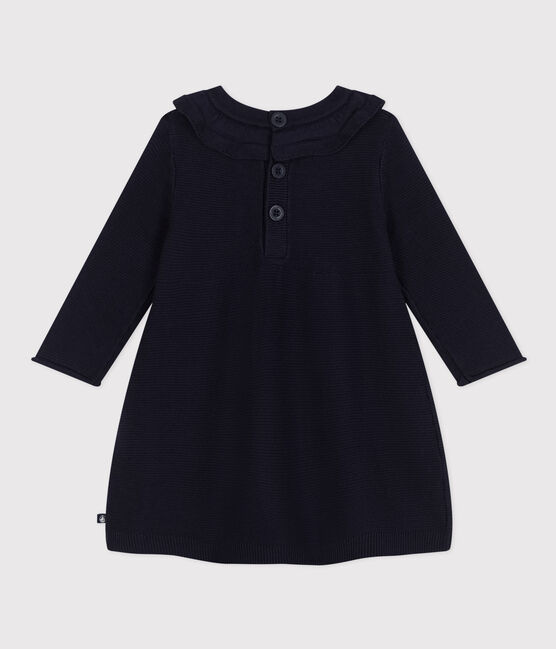 Robe manches longues en tricot bébé bleu SMOKING