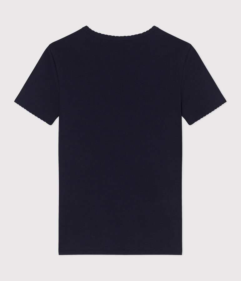 Tee-shirt Femme l'Iconique Cocotte en coton uni bleu SMOKING