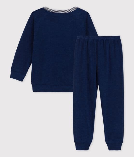 Pyjama en bouclette éponge grattée bleu MEDIEVAL