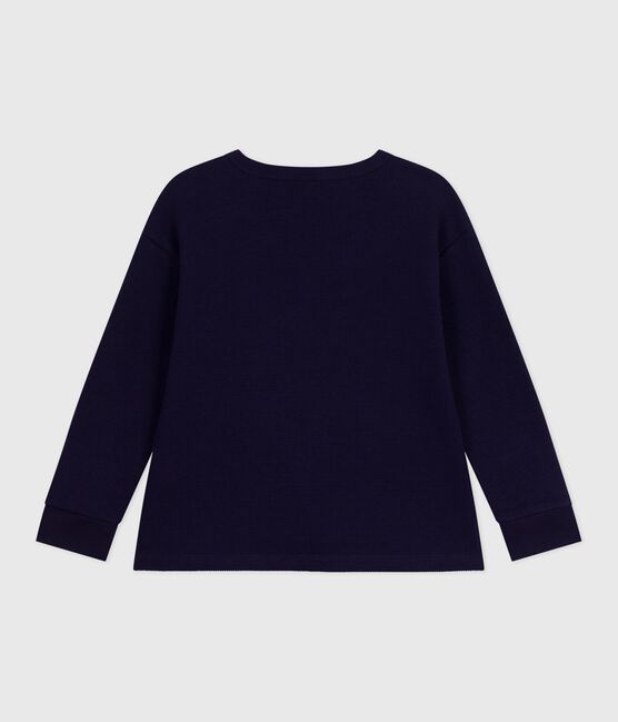 Tee-shirt enfant manches longues en coton uni SOIR